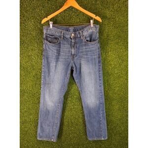 Nautica Jeans Mens 34x32 Relaxed Fit Blue Denim Pants Classic Straight Leg Y2K